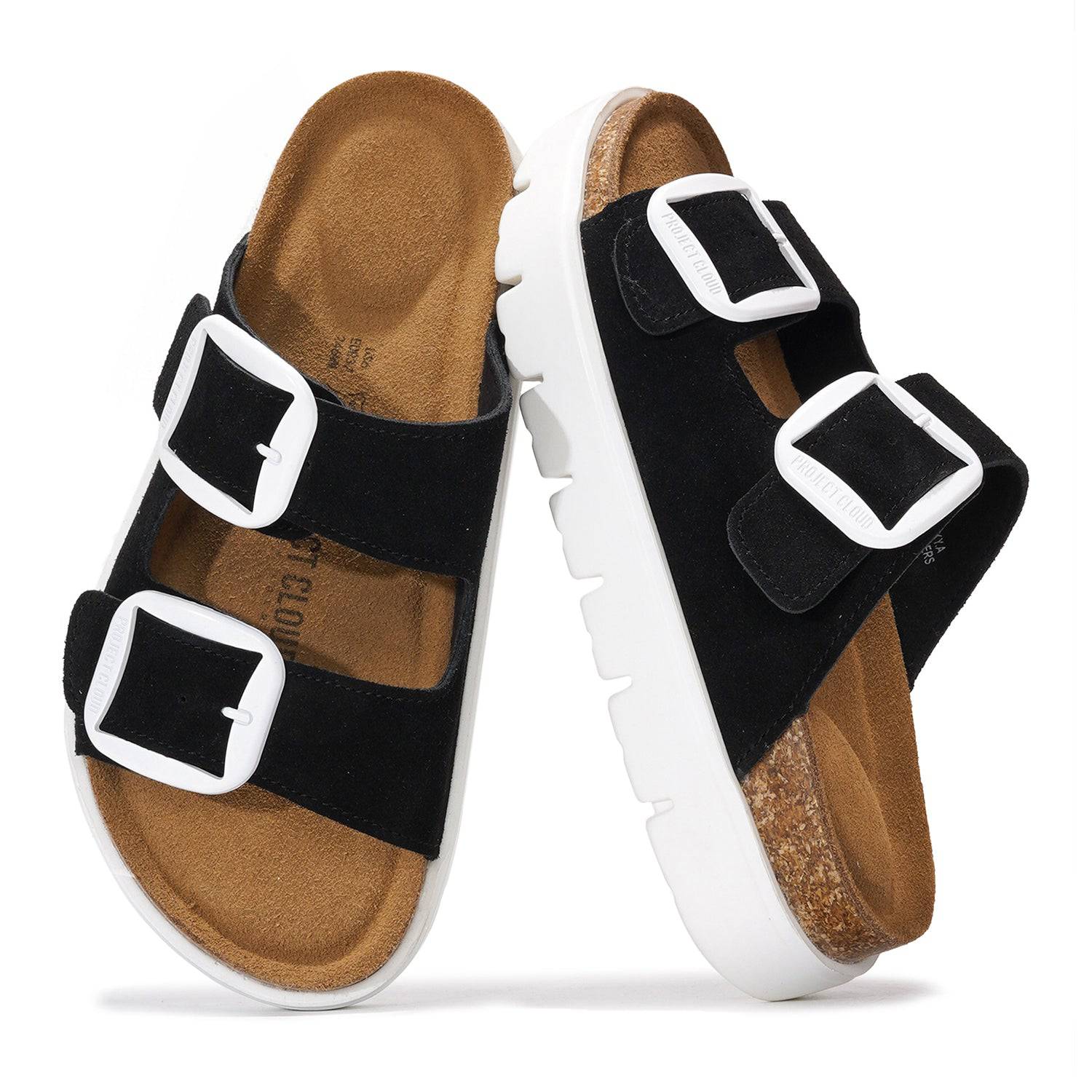 Project Cloud Women's | Genuine Leather Platform Sandals | ProjectPlush | Non-Slip - Greece Chunky - Image 31