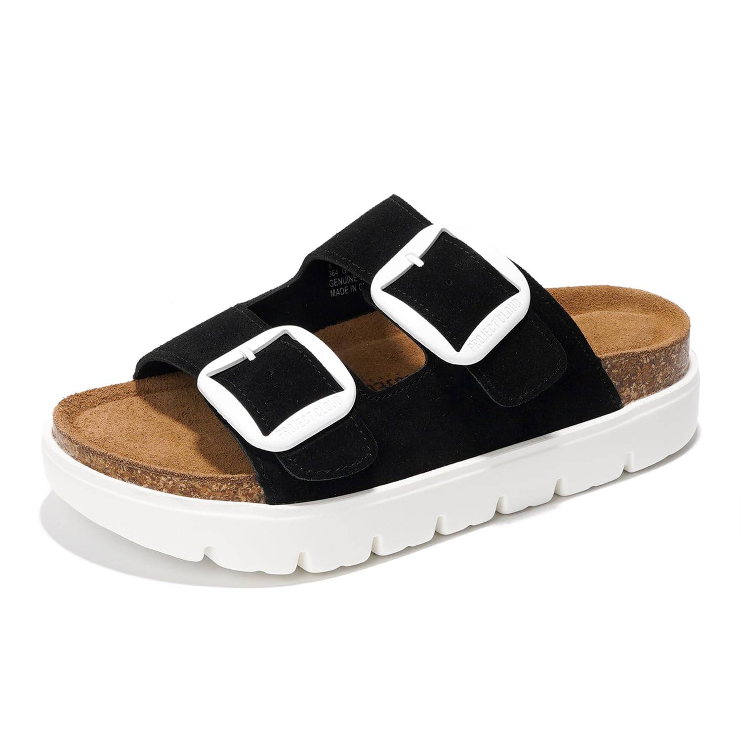 Project Cloud Women's | Genuine Leather Platform Sandals | ProjectPlush | Non-Slip - Greece Chunky - Image 32