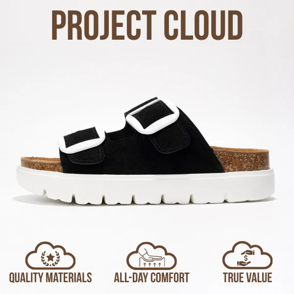 Project Cloud Women's | Genuine Leather Platform Sandals | ProjectPlush | Non-Slip - Greece Chunky - Image 34