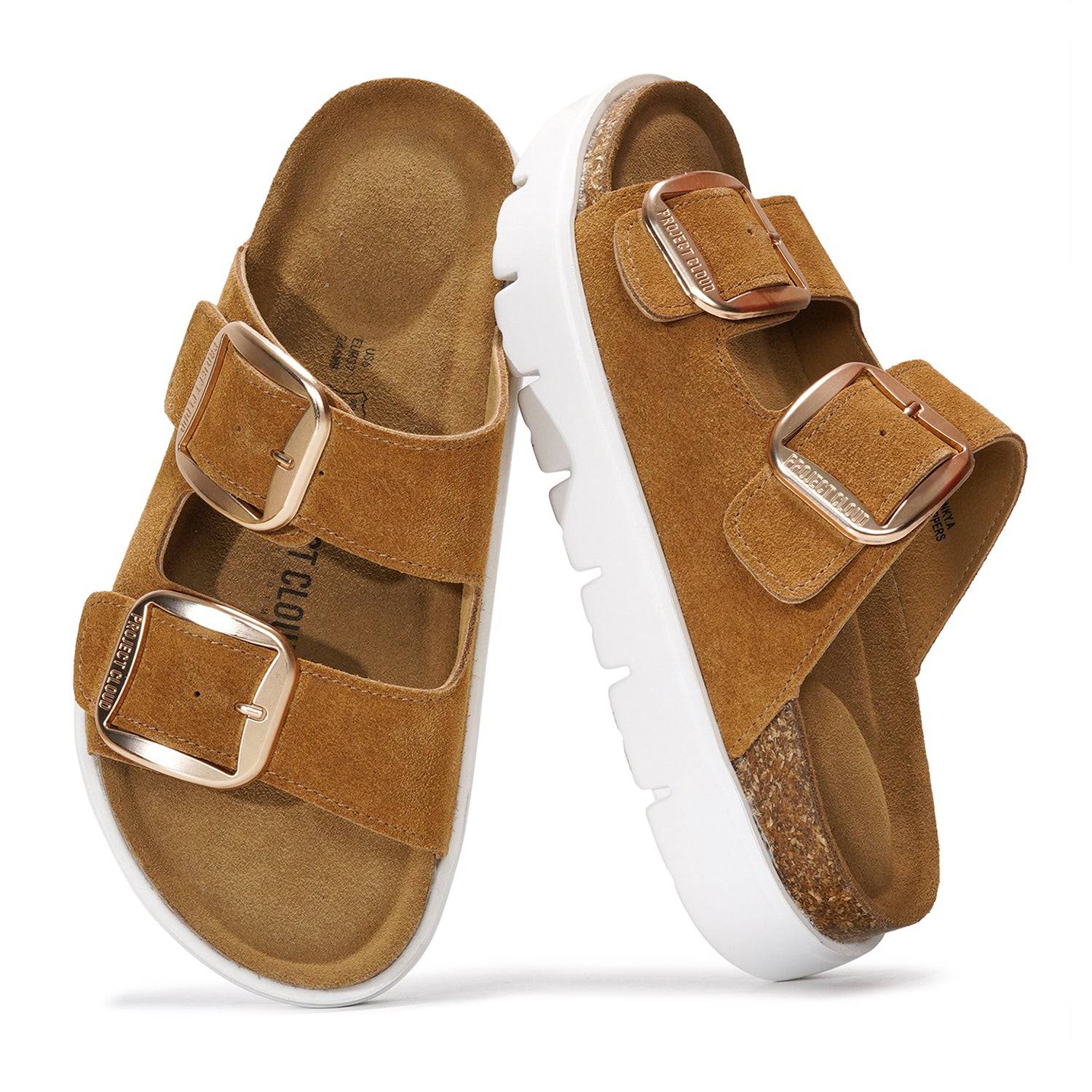 Project Cloud Women's | Genuine Leather Platform Sandals | ProjectPlush | Non-Slip - Greece Chunky - Image 37