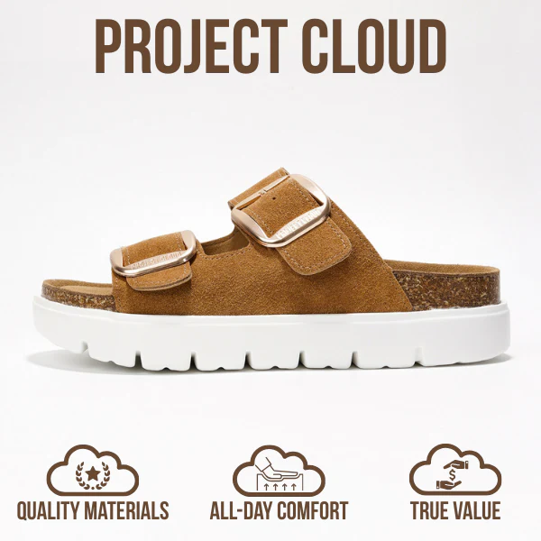 Project Cloud Women's | Genuine Leather Platform Sandals | ProjectPlush | Non-Slip - Greece Chunky - Image 40