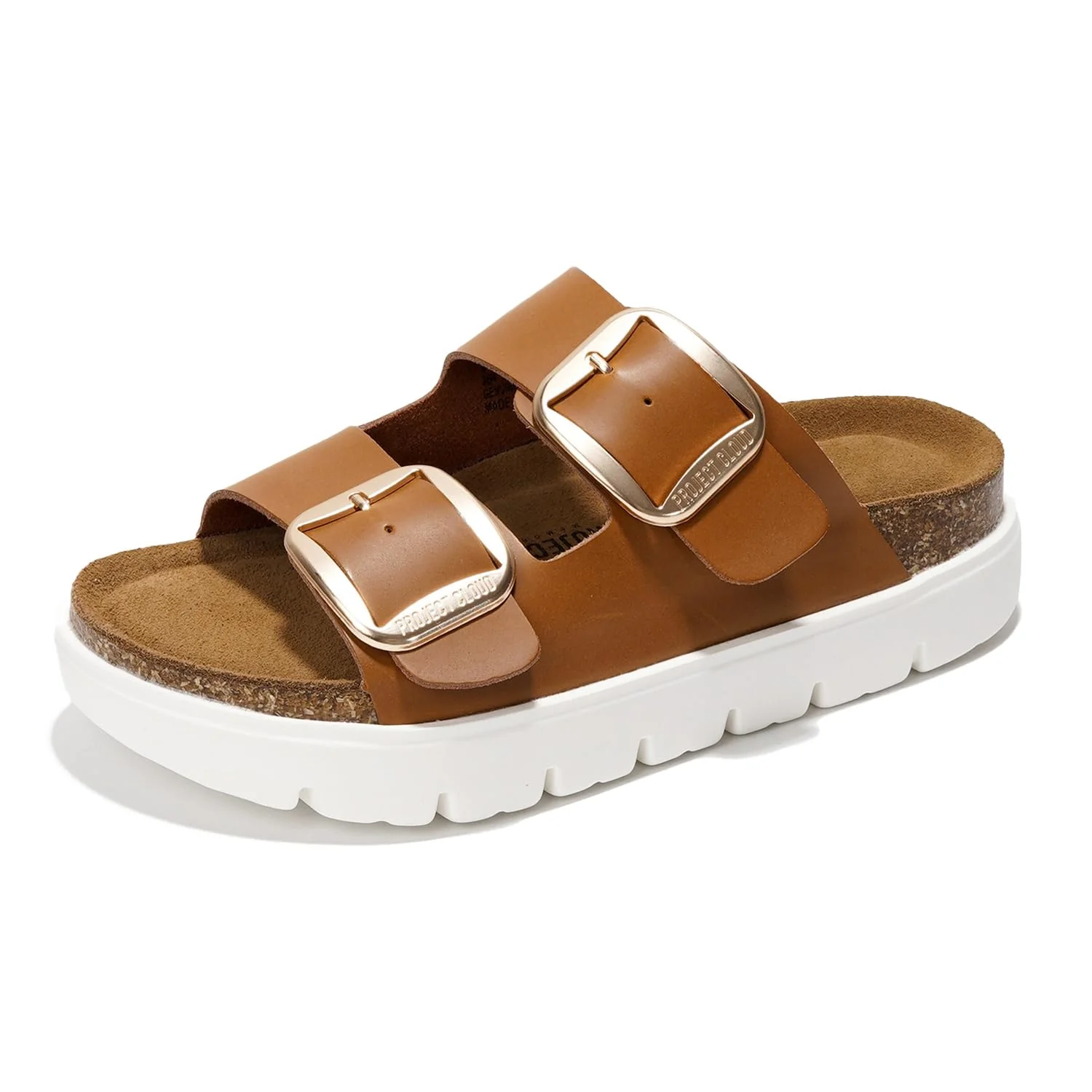 Project Cloud Women's | Genuine Leather Platform Sandals | ProjectPlush | Non-Slip - Greece Chunky - Image 44