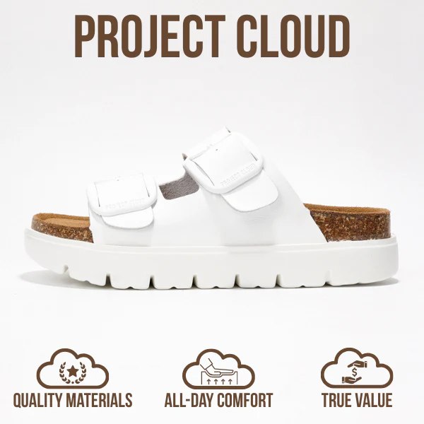 Project Cloud Women's | Genuine Leather Platform Sandals | ProjectPlush | Non-Slip - Greece Chunky - Image 52