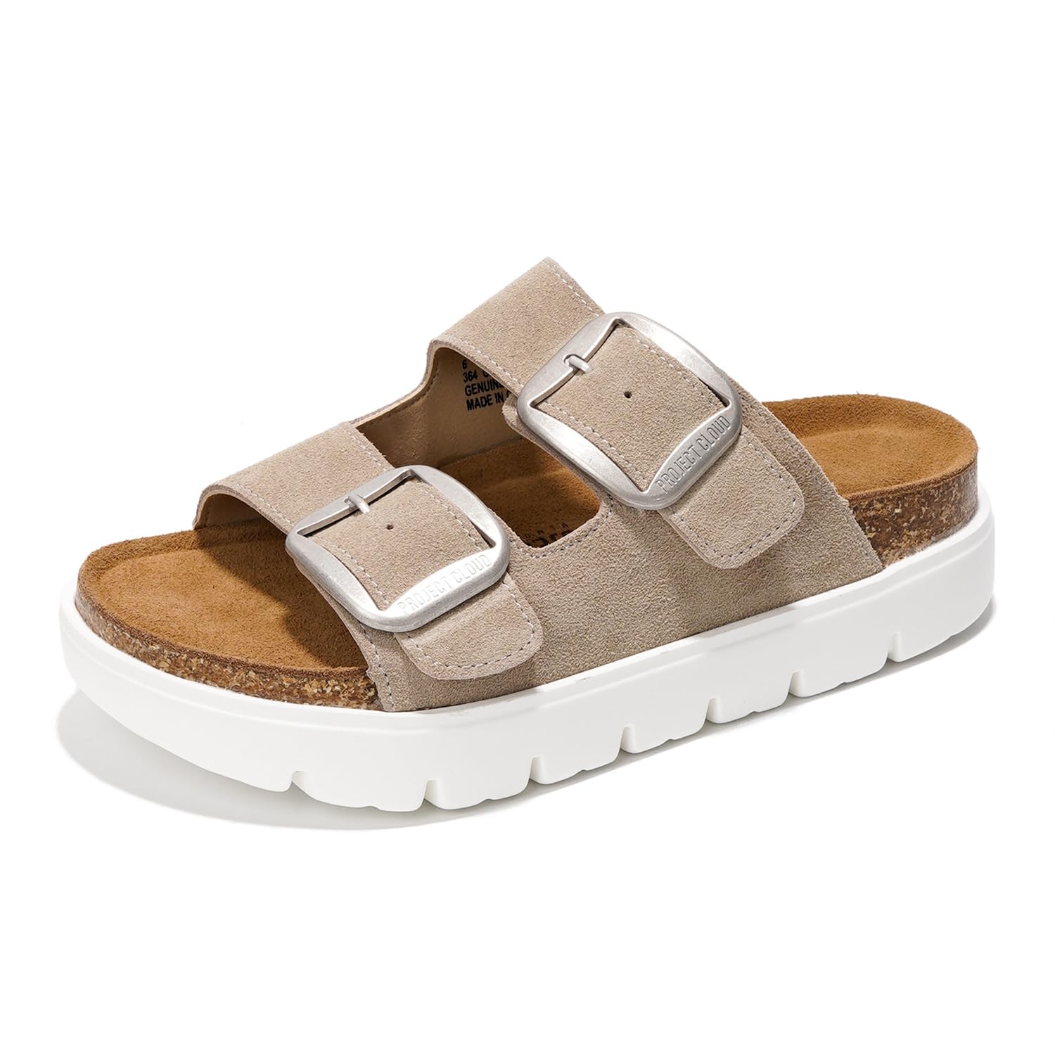 Project Cloud Women's | Genuine Leather Platform Sandals | ProjectPlush | Non-Slip - Greece Chunky - Image 56