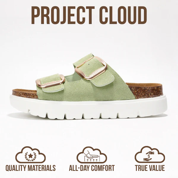 Project Cloud Women's | Genuine Leather Platform Sandals | ProjectPlush | Non-Slip - Greece Chunky - Image 63