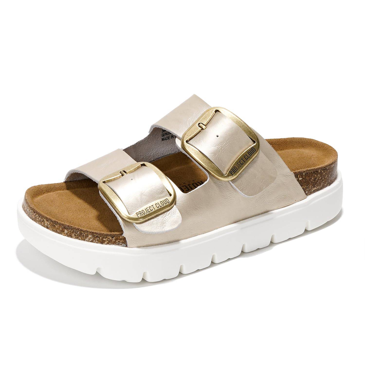 Project Cloud Women's | Genuine Leather Platform Sandals | ProjectPlush | Non-Slip - Greece Chunky - Image 8