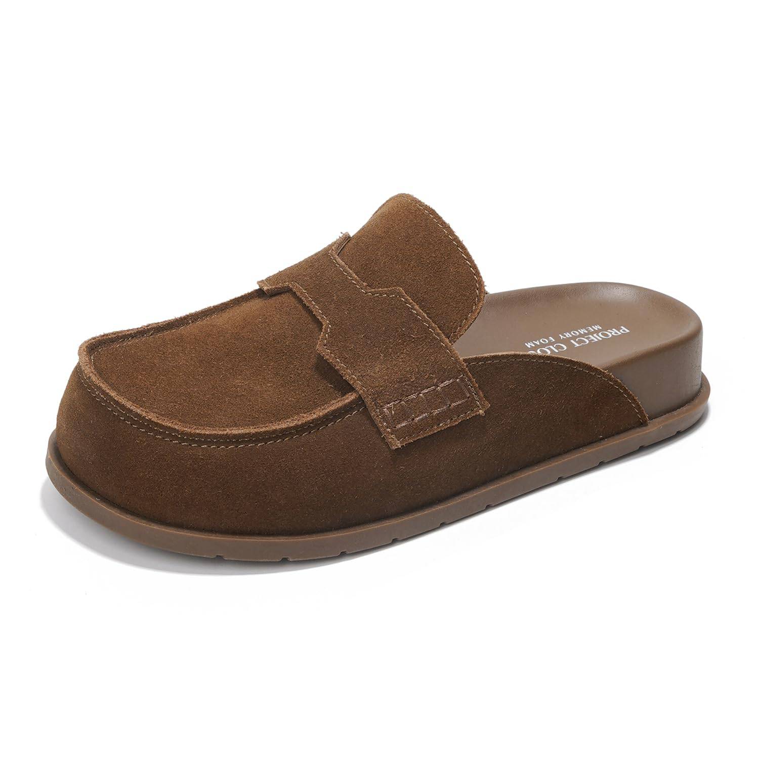 Project Cloud Women's | Genuine Suede Clogs | Plush and Soft Insole | Arch Support | Lightweight | Non-Slip - Foamy - Image 14