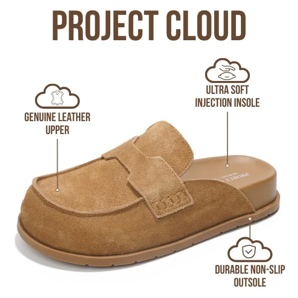 Project Cloud Women's | Genuine Suede Clogs | Plush and Soft Insole | Arch Support | Lightweight | Non-Slip - Foamy - Image 27