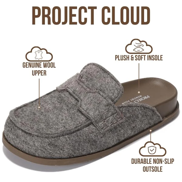 Project Cloud Women's | Genuine Suede Clogs | Plush and Soft Insole | Arch Support | Lightweight | Non-Slip - Foamy - Image 3