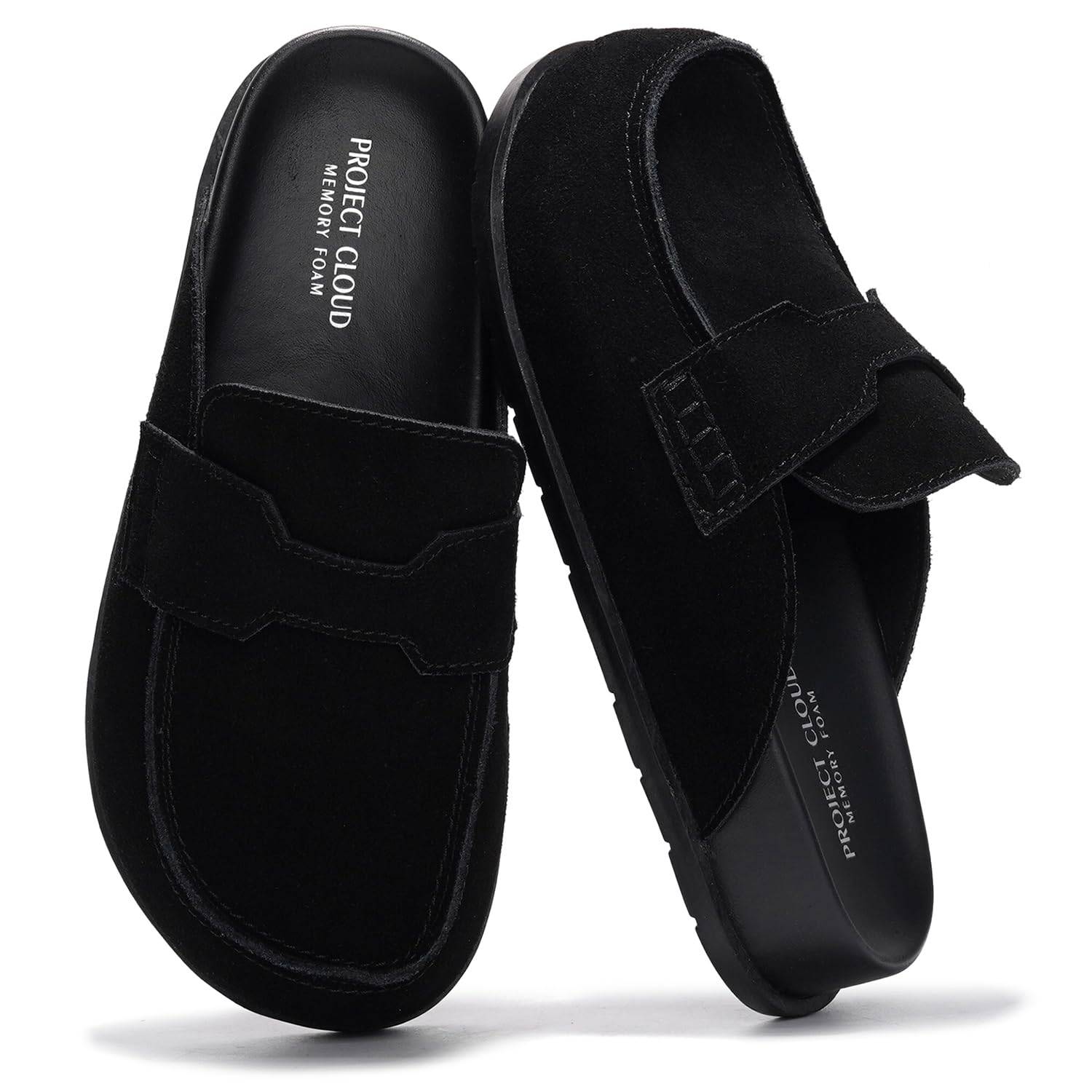 Project Cloud Women's | Genuine Suede Clogs | Plush and Soft Insole | Arch Support | Lightweight | Non-Slip - Foamy - Image 31
