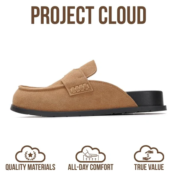 Project Cloud Women's | Genuine Suede Clogs | Plush and Soft Insole | Arch Support | Lightweight | Non-Slip - Foamy - Image 52