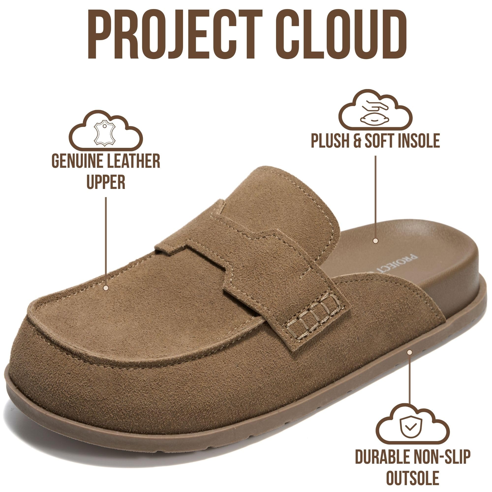 Project Cloud Women's | Genuine Suede Clogs | Plush and Soft Insole | Arch Support | Lightweight | Non-Slip - Foamy - Image 66