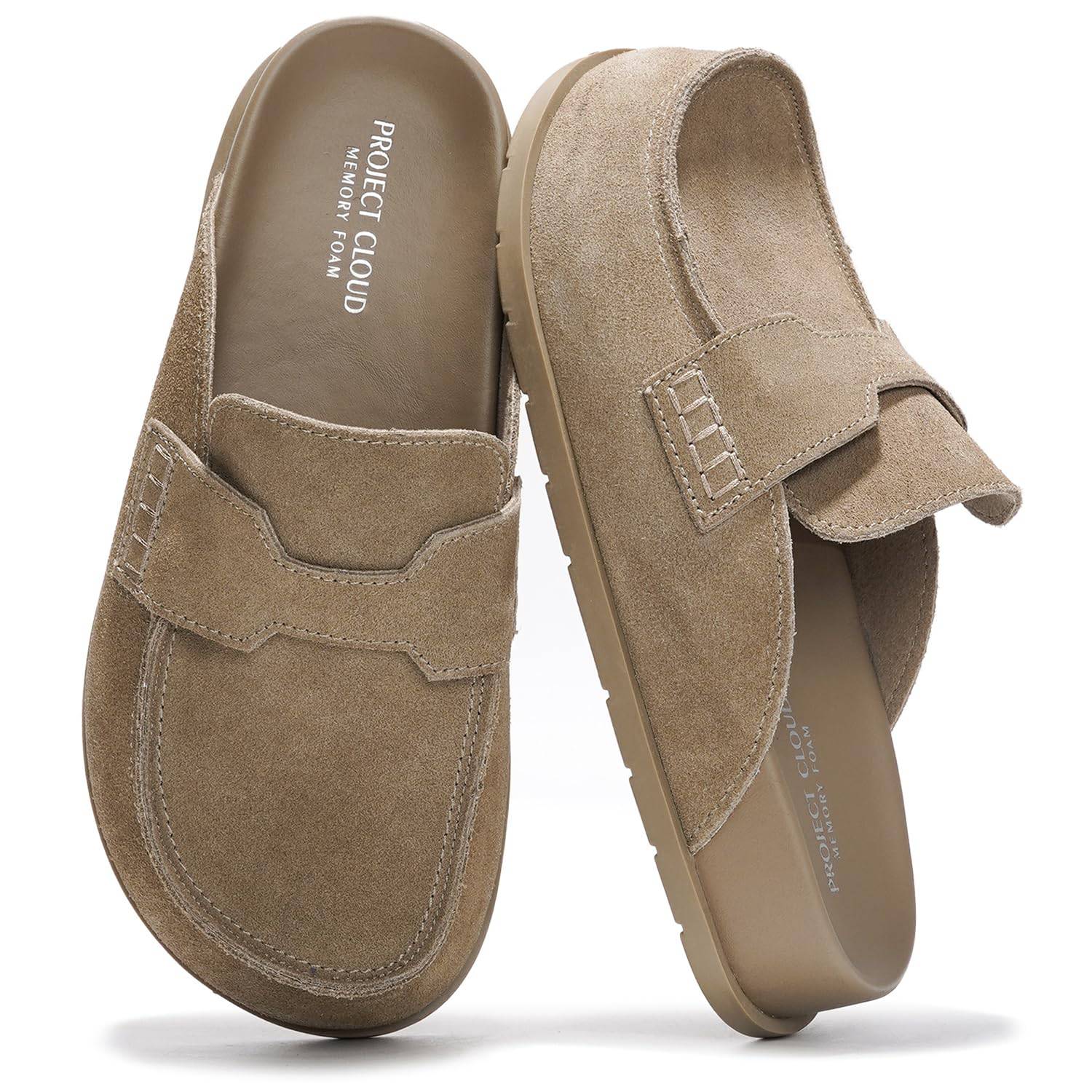 Project Cloud Women's | Genuine Suede Clogs | Plush and Soft Insole | Arch Support | Lightweight | Non-Slip - Foamy - Image 7
