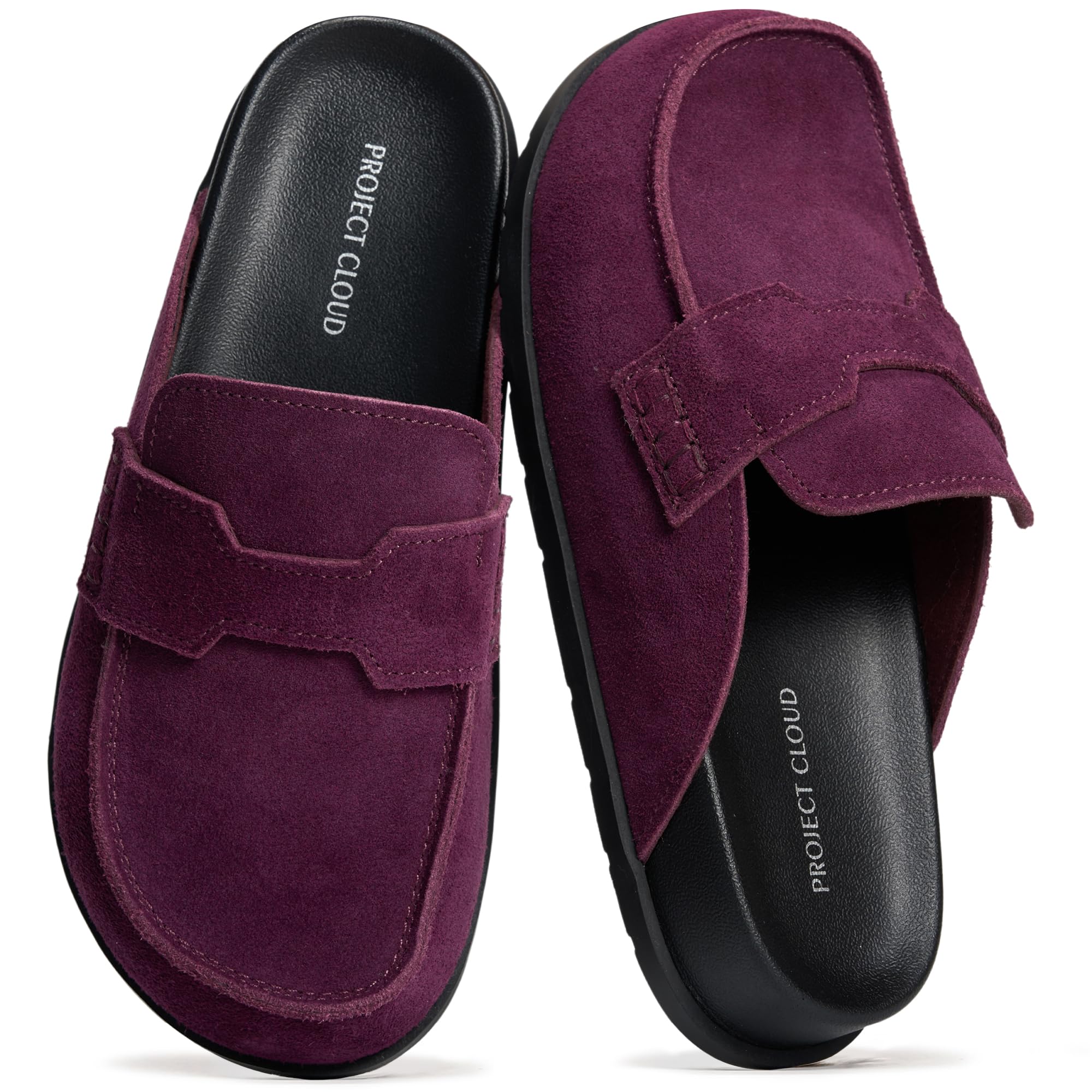 Project Cloud Women's | Genuine Suede Clogs | Plush and Soft Insole | Arch Support | Lightweight | Non-Slip - Foamy - Image 74