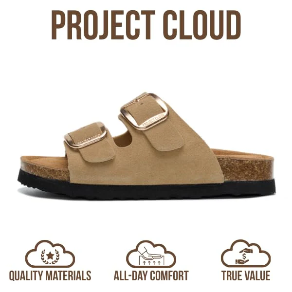 Project Cloud Kids Sandals with Adjustable Buckle | Memory Foam | Lightweight | Non-Slip - Little Santorini - Image 4