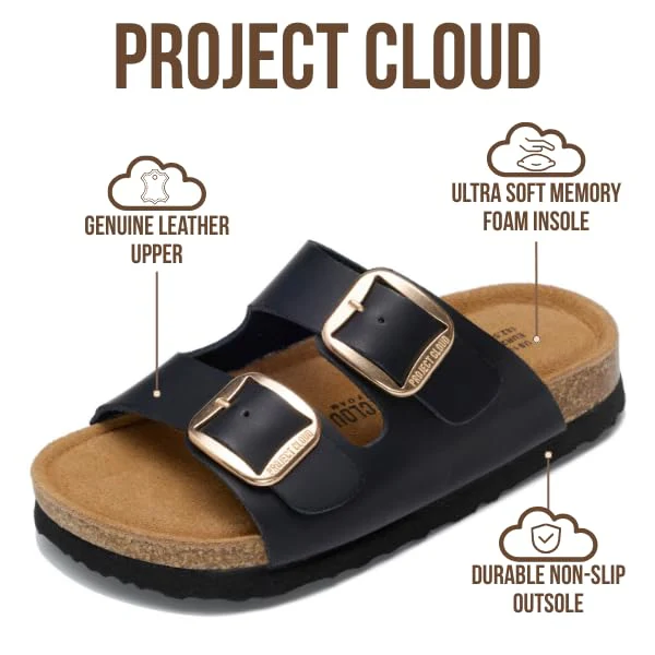 Project Cloud Kids Sandals with Adjustable Buckle | Memory Foam | Lightweight | Non-Slip - Little Santorini - Image 9