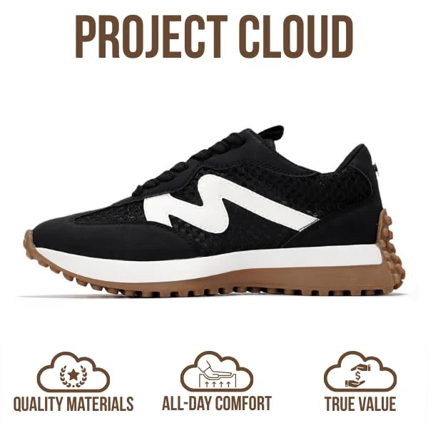 Project Cloud Women's | Canvas Upper Sneakers for Women | Memory Foam | Lightweight | Non-Slip - Lecco - Image 104