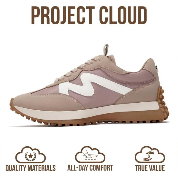 Project Cloud Women's | Canvas Upper Sneakers for Women | Memory Foam | Lightweight | Non-Slip - Lecco - Image 110