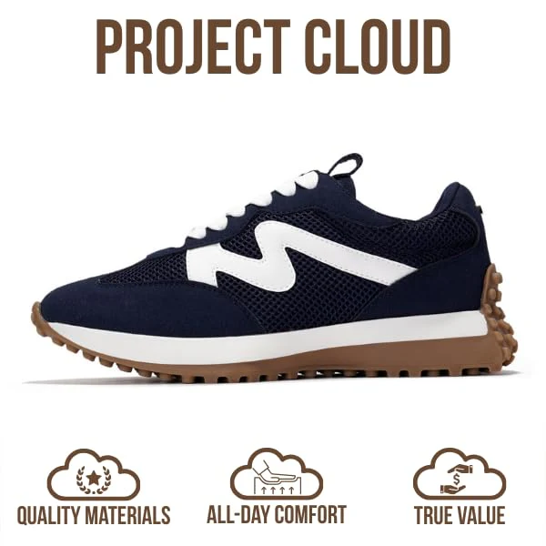 Project Cloud Women's | Canvas Upper Sneakers for Women | Memory Foam | Lightweight | Non-Slip - Lecco - Image 116