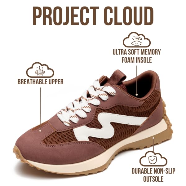 Project Cloud Women's | Canvas Upper Sneakers for Women | Memory Foam | Lightweight | Non-Slip - Lecco - Image 136