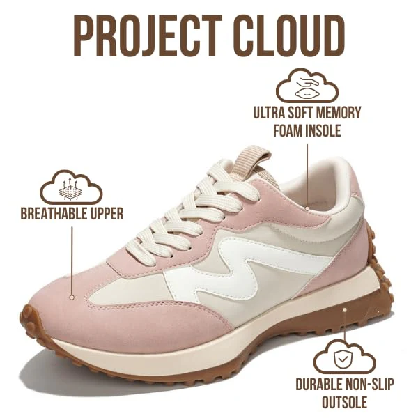 Project Cloud Women's | Canvas Upper Sneakers for Women | Memory Foam | Lightweight | Non-Slip - Lecco - Image 32