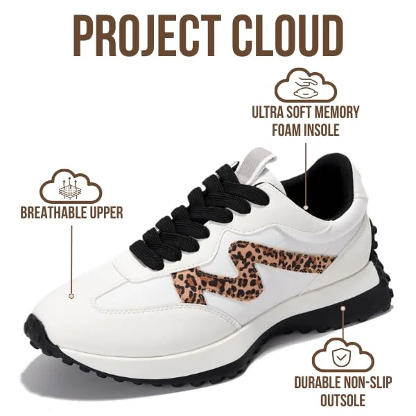 Project Cloud Women's | Canvas Upper Sneakers for Women | Memory Foam | Lightweight | Non-Slip - Lecco - Image 38