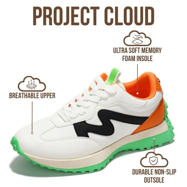 Project Cloud Women's | Canvas Upper Sneakers for Women | Memory Foam | Lightweight | Non-Slip - Lecco - Image 50
