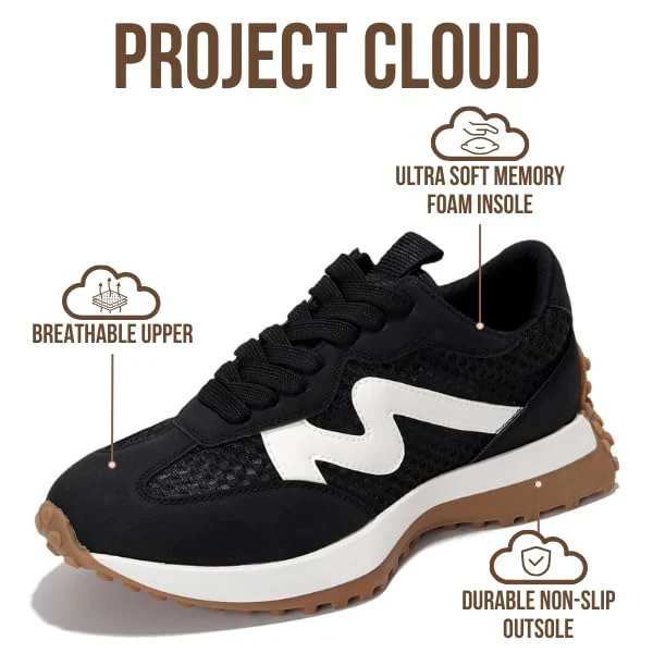 Project Cloud Women's | Canvas Upper Sneakers for Women | Memory Foam | Lightweight | Non-Slip - Lecco - Image 62