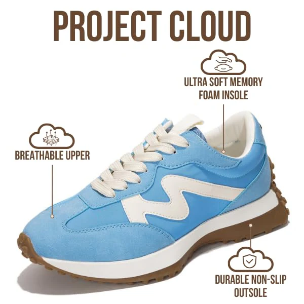 Project Cloud Women's | Canvas Upper Sneakers for Women | Memory Foam | Lightweight | Non-Slip - Lecco - Image 8