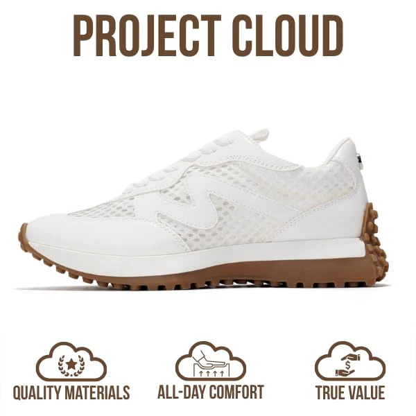 Project Cloud Women's | Canvas Upper Sneakers for Women | Memory Foam | Lightweight | Non-Slip - Lecco - Image 98