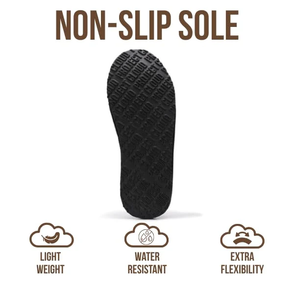 Project Cloud Men's | Australian Shearling Lining Furry House Slippers | Memory Foam | Lightweight | Non-Slip - Unwind - Image 11