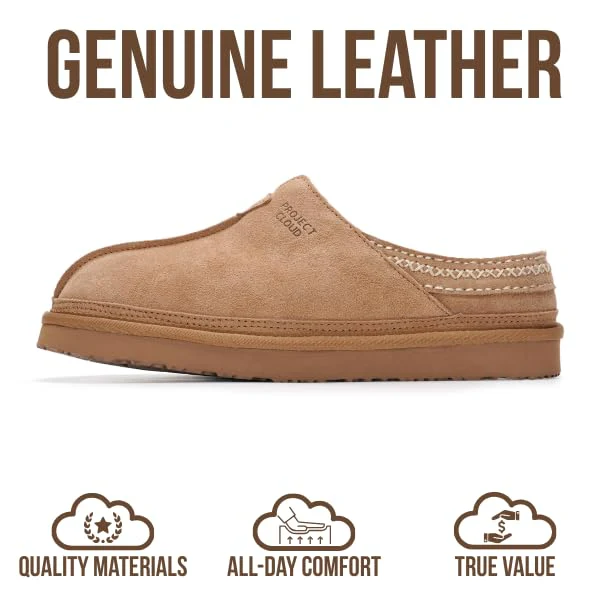Project Cloud Men's | Australian Shearling Lining Furry House Slippers | Memory Foam | Lightweight | Non-Slip - Unwind - Image 4