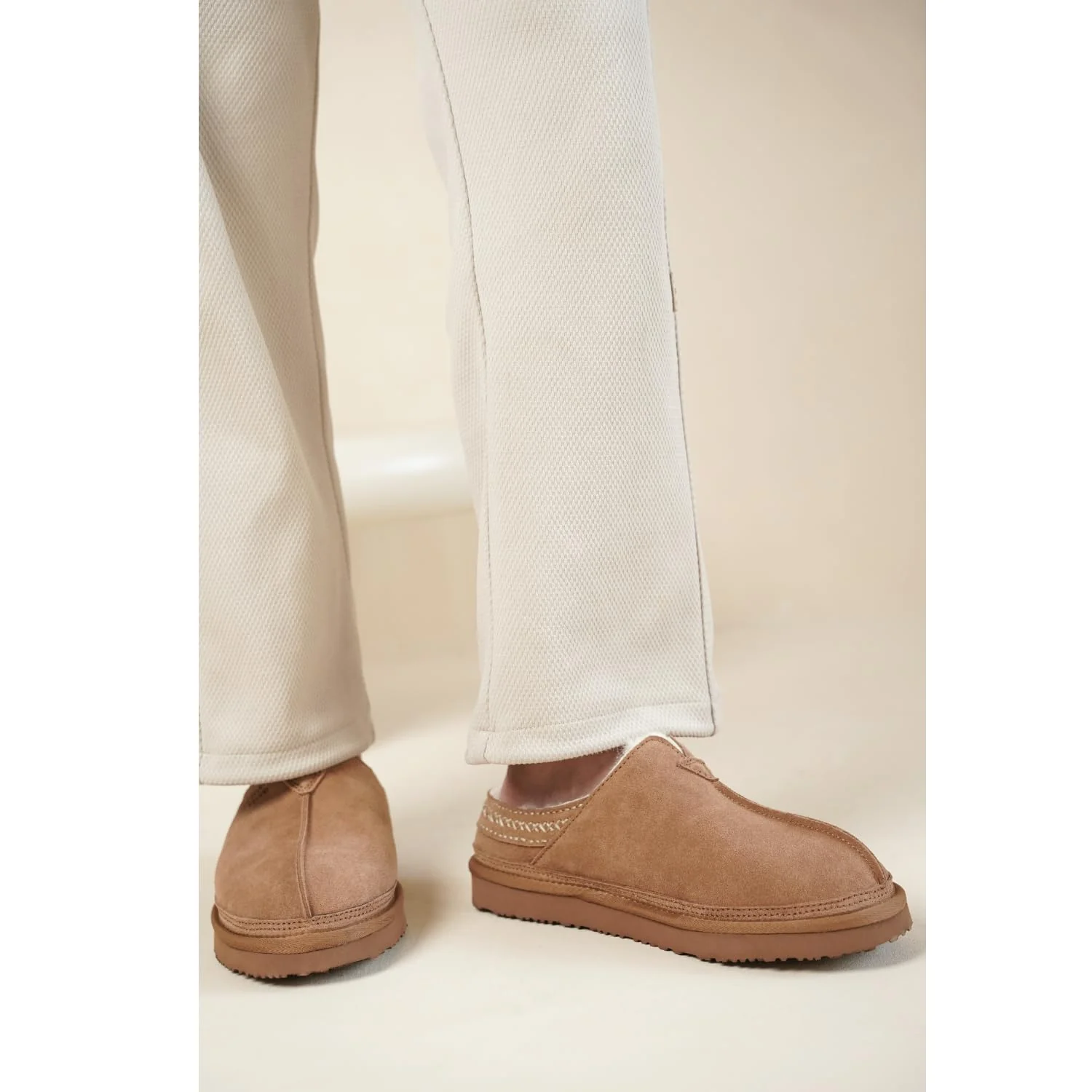 Project Cloud Men's | Australian Shearling Lining Furry House Slippers | Memory Foam | Lightweight | Non-Slip - Unwind - Image 6