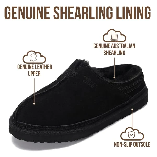 Project Cloud Men's | Australian Shearling Lining Furry House Slippers | Memory Foam | Lightweight | Non-Slip - Unwind - Image 9