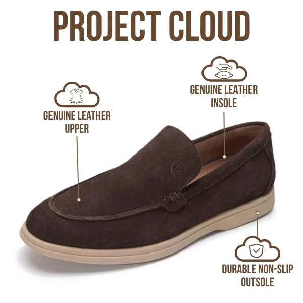 Project Cloud Men's | 100% Genuine Leather - Venetian Loafers | Memory Foam | Lightweight | Non-Slip - Mark - Image 19