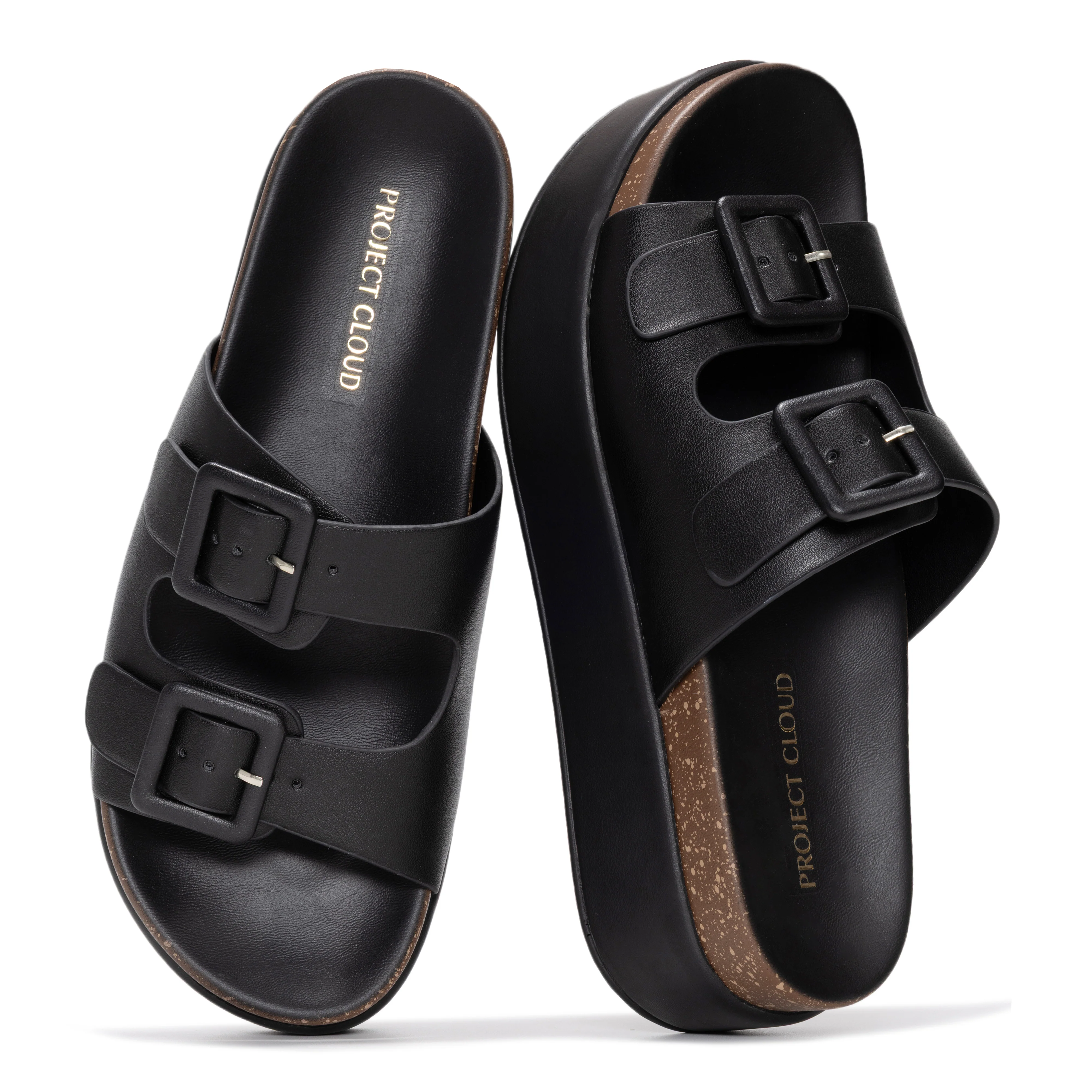 Project Cloud Women's | Wedge Platform Sandals | Eco-Leather Upper | Memory Foam | Non-Slip - Softy - Image 13
