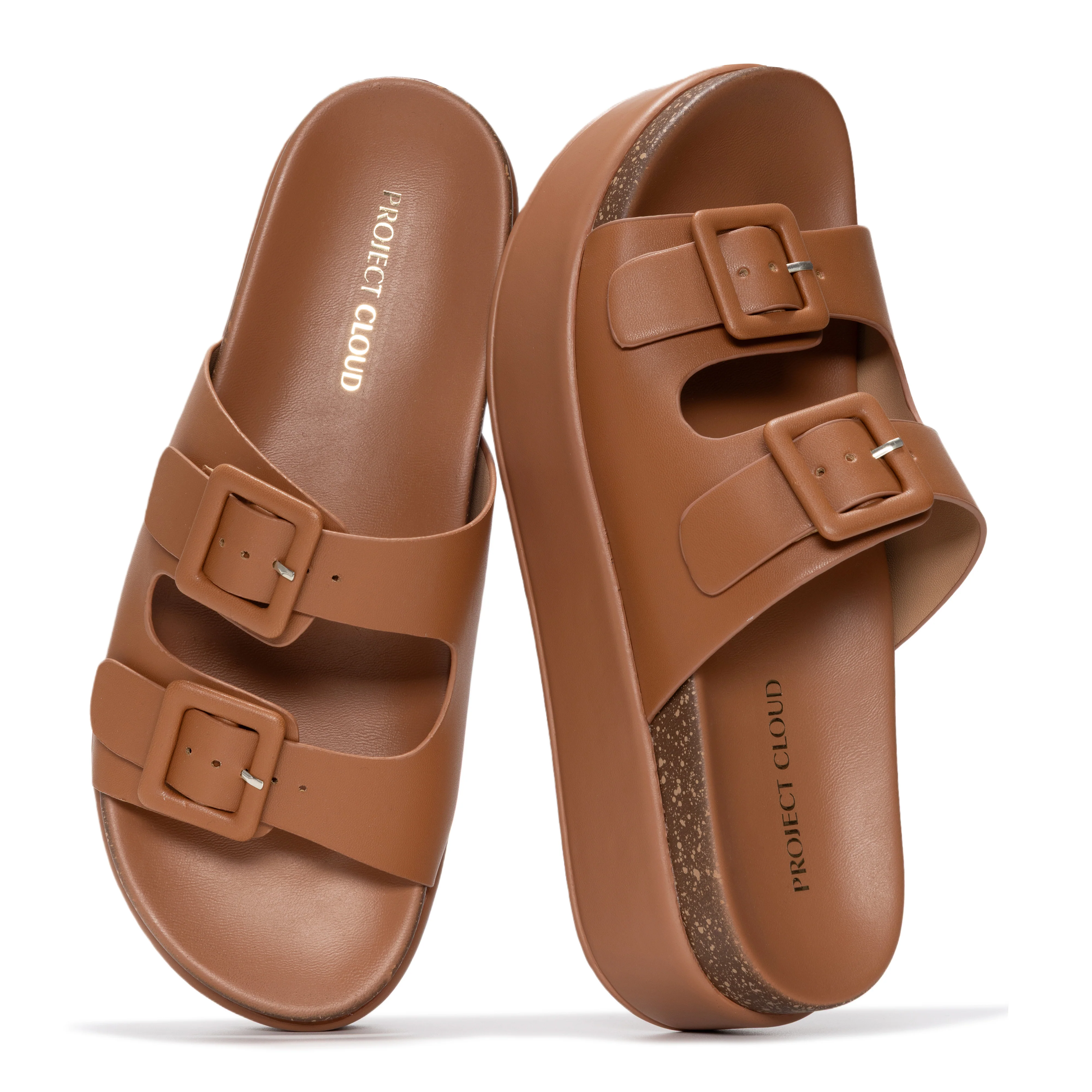 Project Cloud Women's | Wedge Platform Sandals | Eco-Leather Upper | Memory Foam | Non-Slip - Softy - Image 19