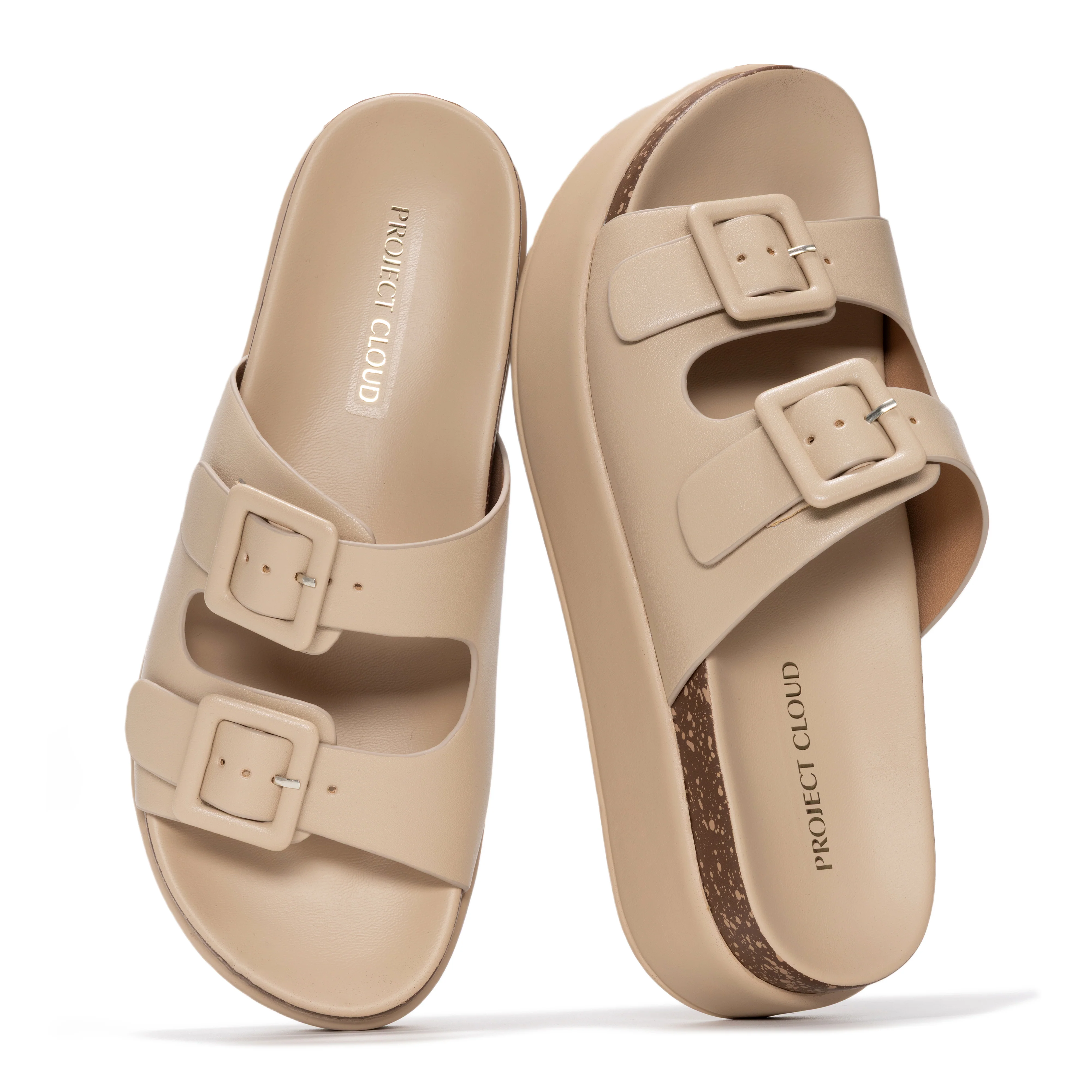 Project Cloud Women's | Wedge Platform Sandals | Eco-Leather Upper | Memory Foam | Non-Slip - Softy - Image 7