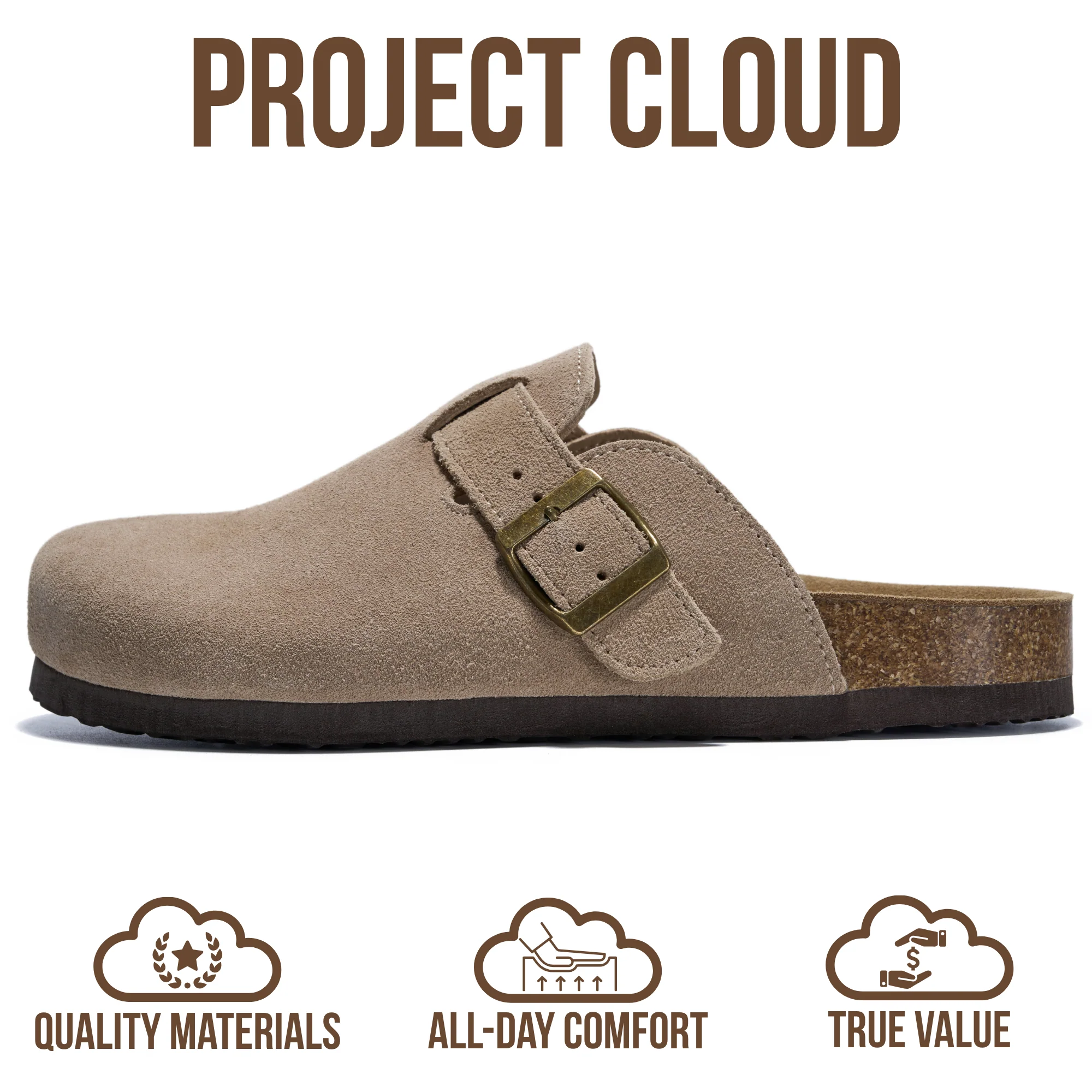 Project Cloud Women's | Genuine Suede Footbed Clogs | ProjectPlush | Lightweight | Non-Slip - Benton - Image 106