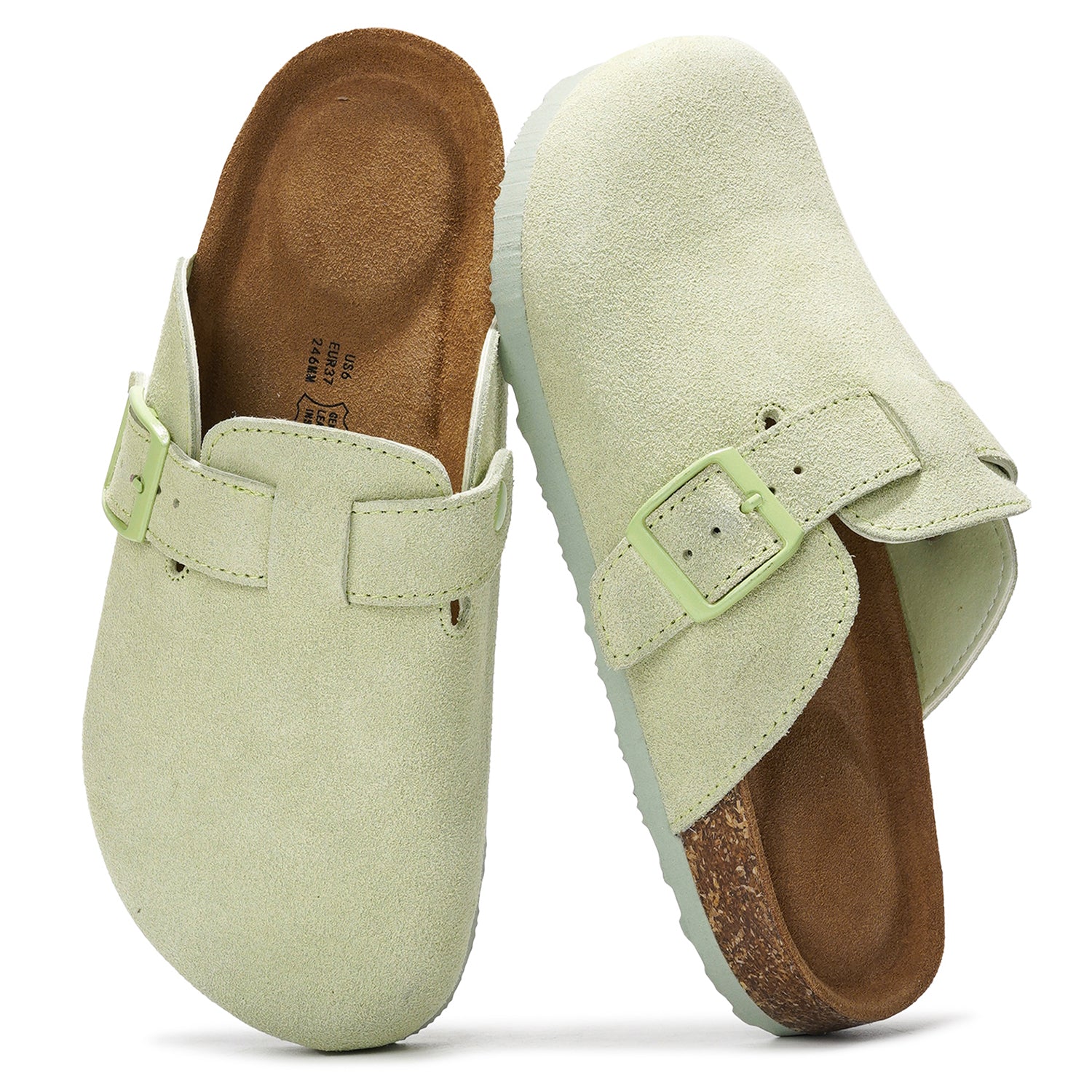 Project Cloud Women's | Genuine Suede Footbed Clogs | ProjectPlush | Lightweight | Non-Slip - Benton - Image 13