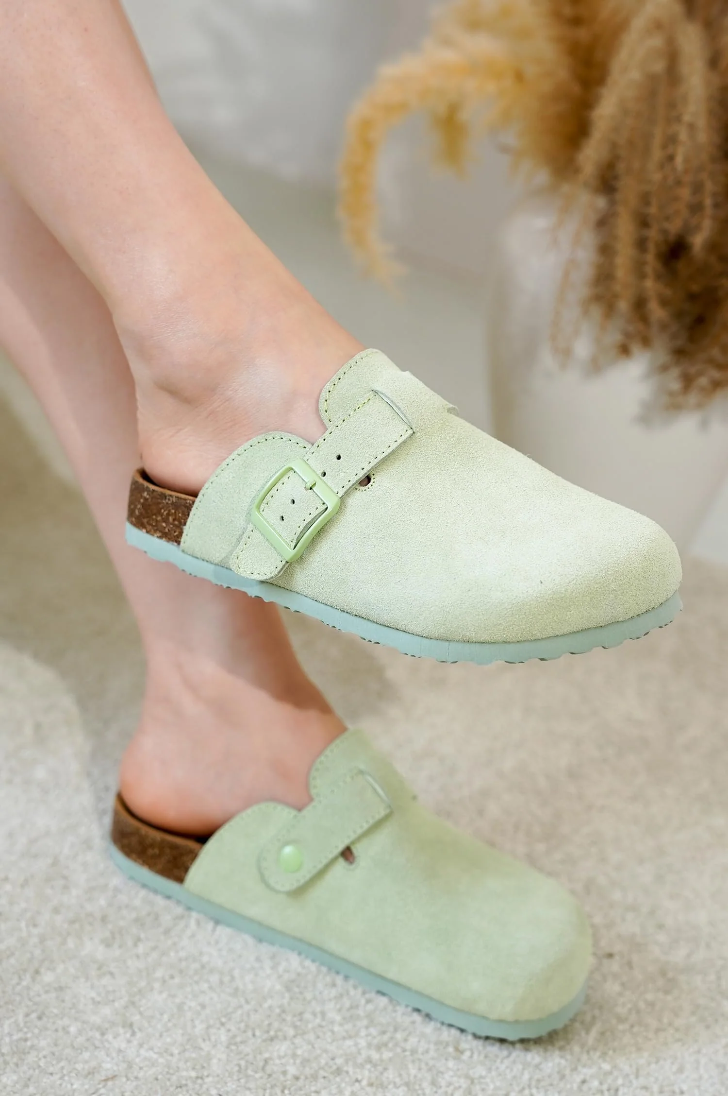 Project Cloud Women's | Genuine Suede Footbed Clogs | ProjectPlush | Lightweight | Non-Slip - Benton - Image 18