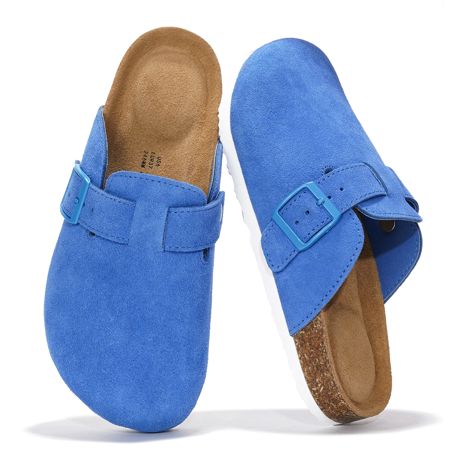 Project Cloud Women's | Genuine Suede Footbed Clogs | ProjectPlush | Lightweight | Non-Slip - Benton - Image 19