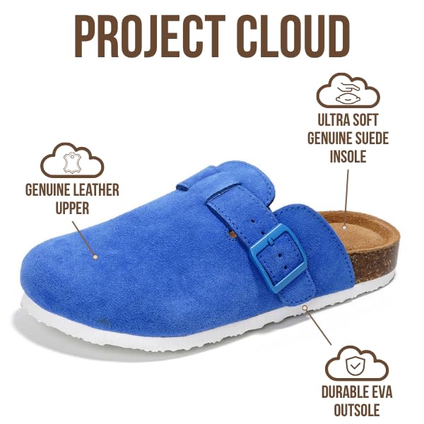 Project Cloud Women's | Genuine Suede Footbed Clogs | ProjectPlush | Lightweight | Non-Slip - Benton - Image 21
