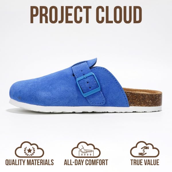 Project Cloud Women's | Genuine Suede Footbed Clogs | ProjectPlush | Lightweight | Non-Slip - Benton - Image 22