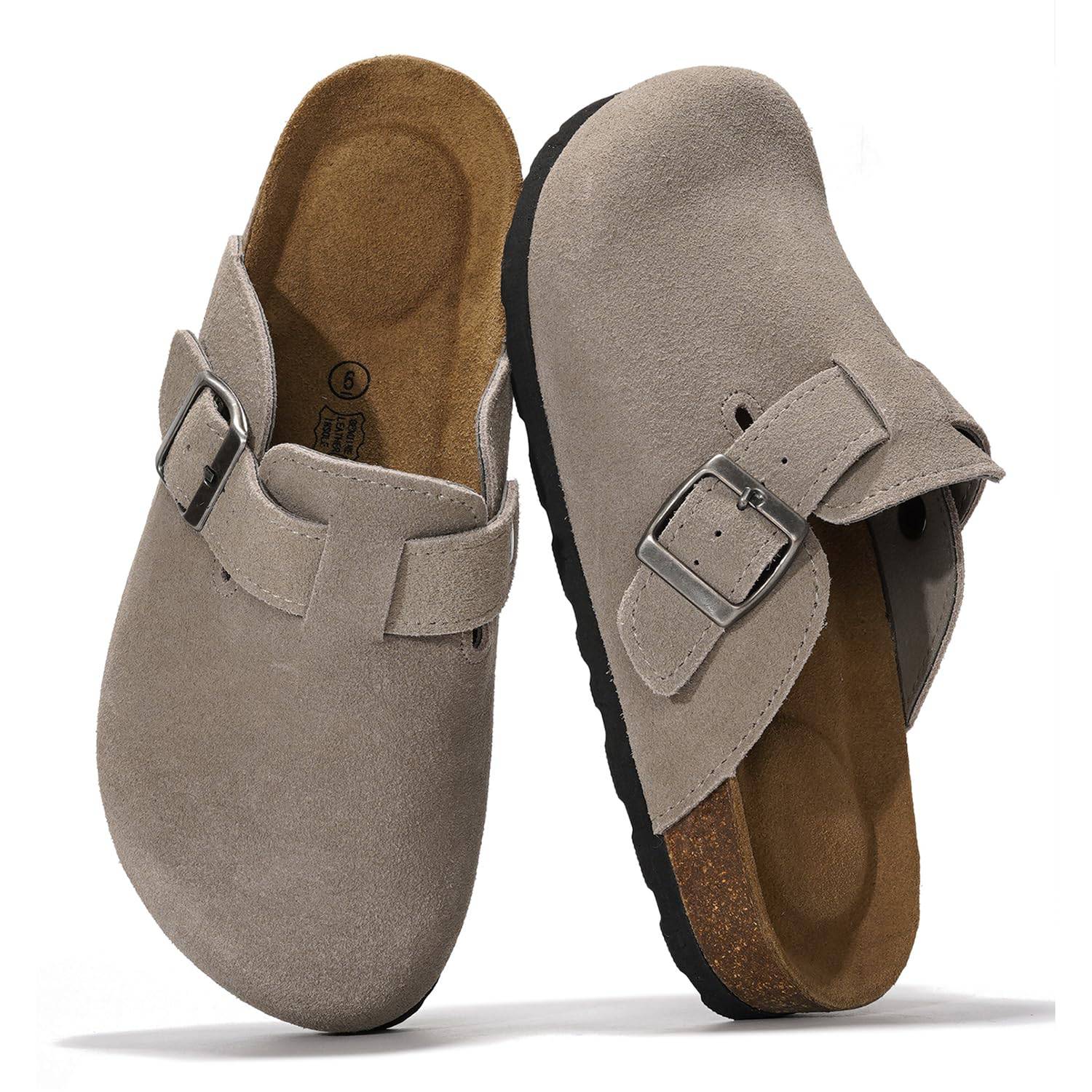 Project Cloud Women's | Genuine Suede Footbed Clogs | ProjectPlush | Lightweight | Non-Slip - Benton - Image 25