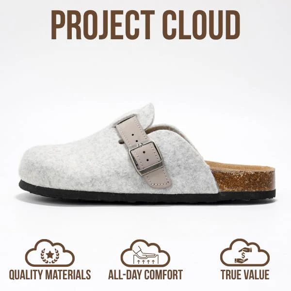 Project Cloud Women's | Genuine Suede Footbed Clogs | ProjectPlush | Lightweight | Non-Slip - Benton - Image 34