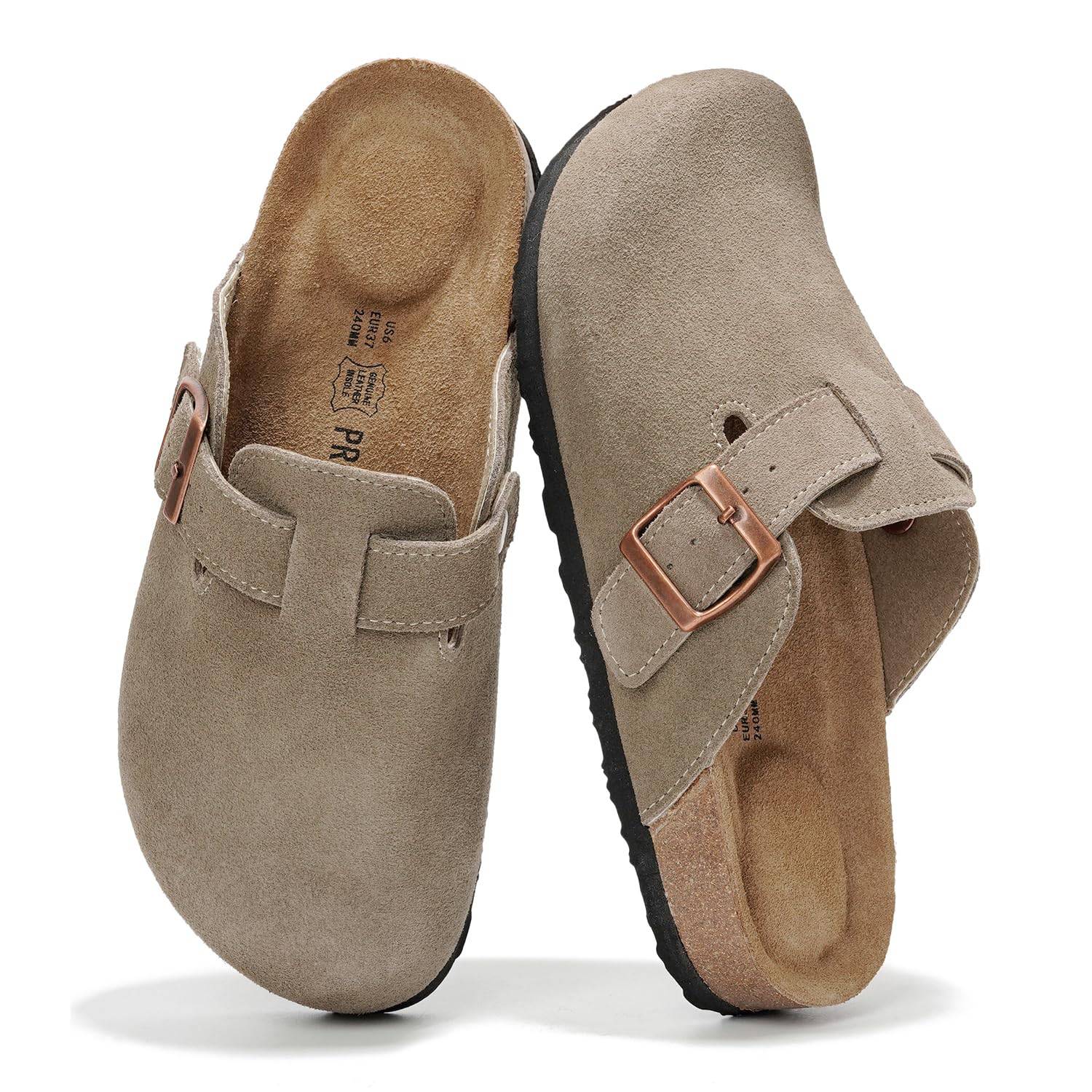 Project Cloud Women's | Genuine Suede Footbed Clogs | ProjectPlush | Lightweight | Non-Slip - Benton - Image 36