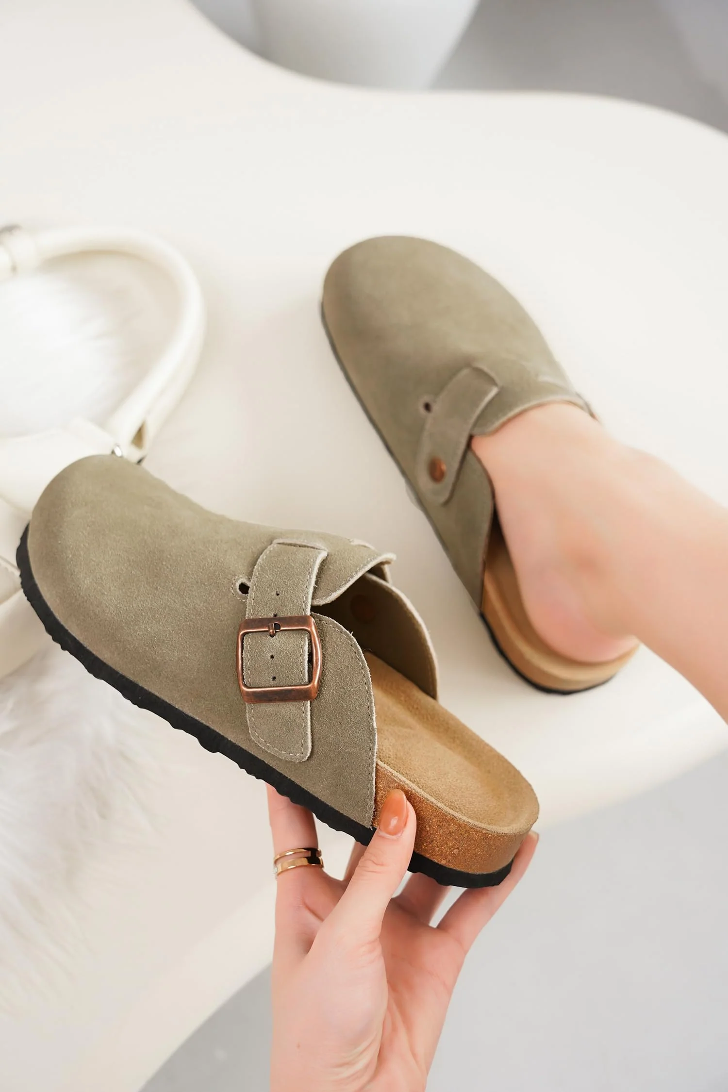Project Cloud Women's | Genuine Suede Footbed Clogs | ProjectPlush | Lightweight | Non-Slip - Benton - Image 41