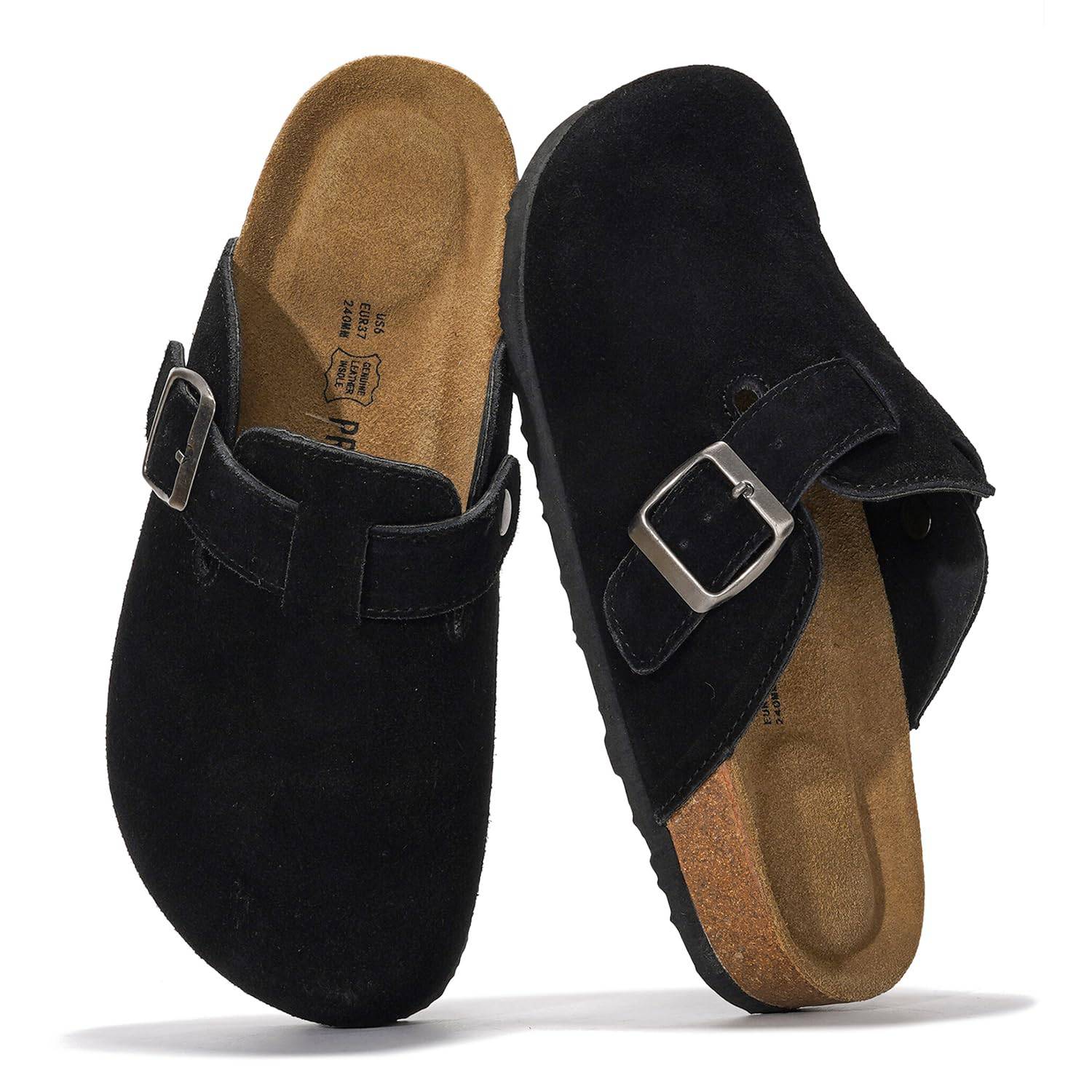 Project Cloud Women's | Genuine Suede Footbed Clogs | ProjectPlush | Lightweight | Non-Slip - Benton - Image 42