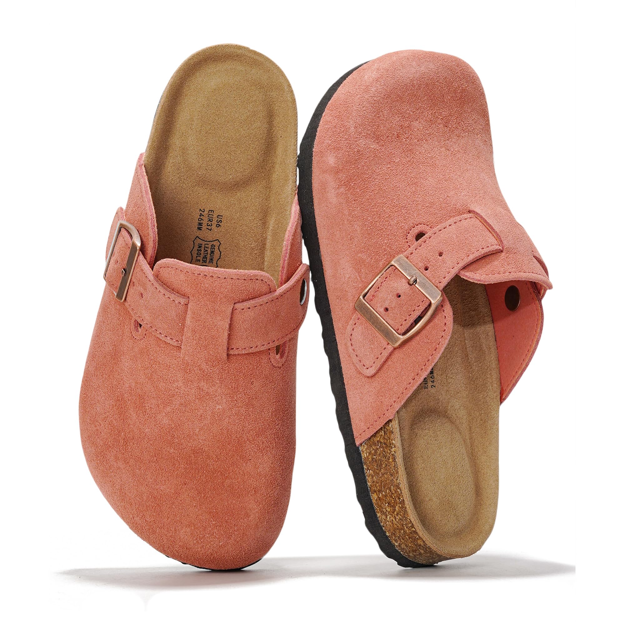 Project Cloud Women's | Genuine Suede Footbed Clogs | ProjectPlush | Lightweight | Non-Slip - Benton - Image 60